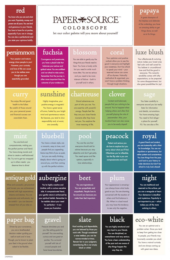 what each color means for personality